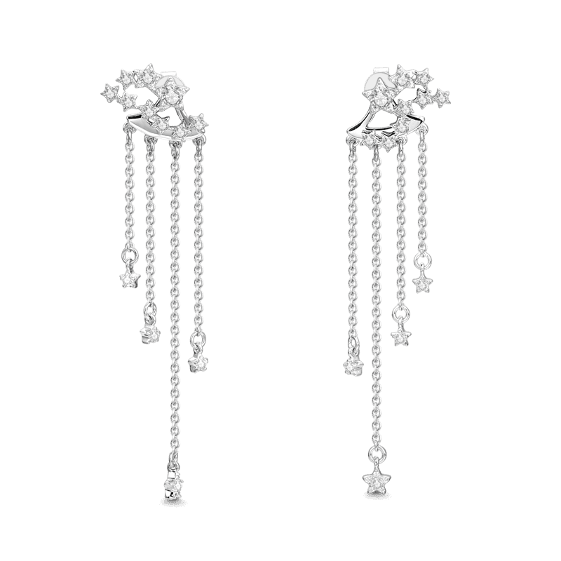 Galaxy Stud Earrings Sterling Silver Tassel Earrings Gifts For Girlfriend Girls
