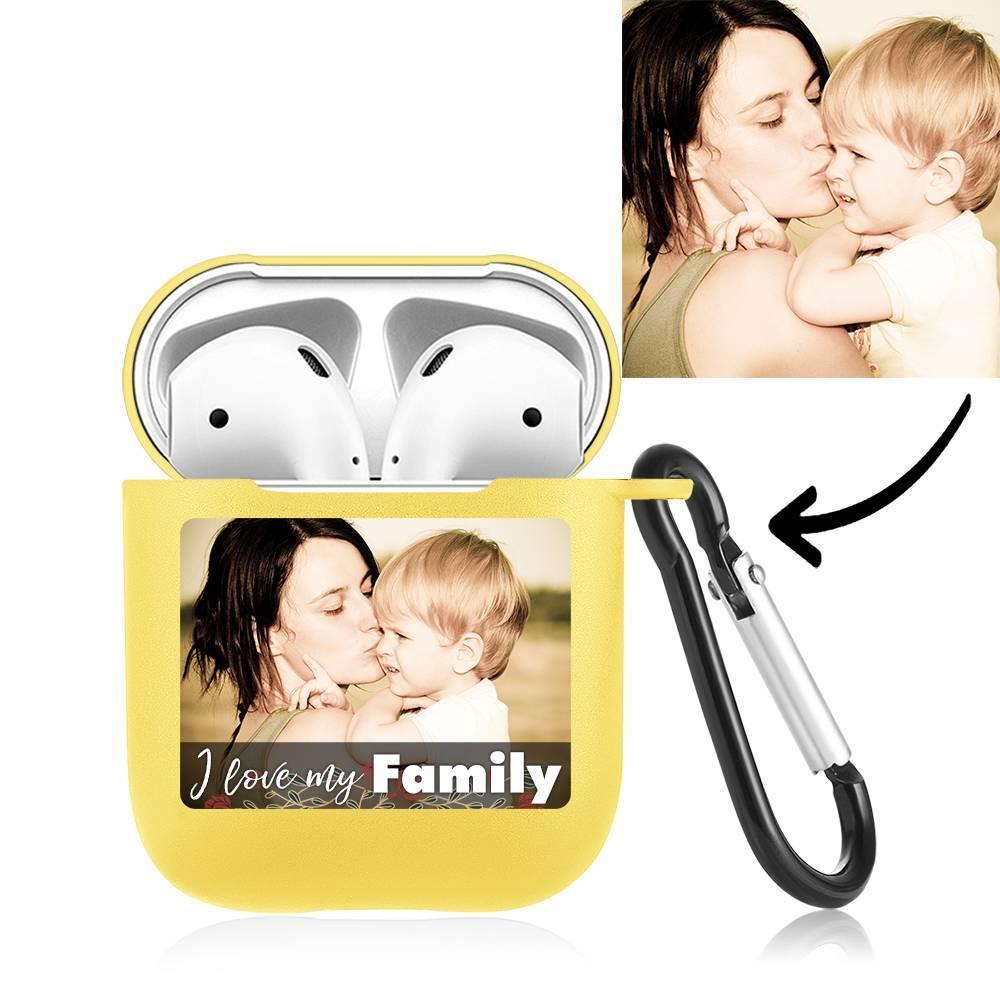 Custom Photo Airpods Case Earphone Case Yellow Couple's Keepsake Gift - Avatar