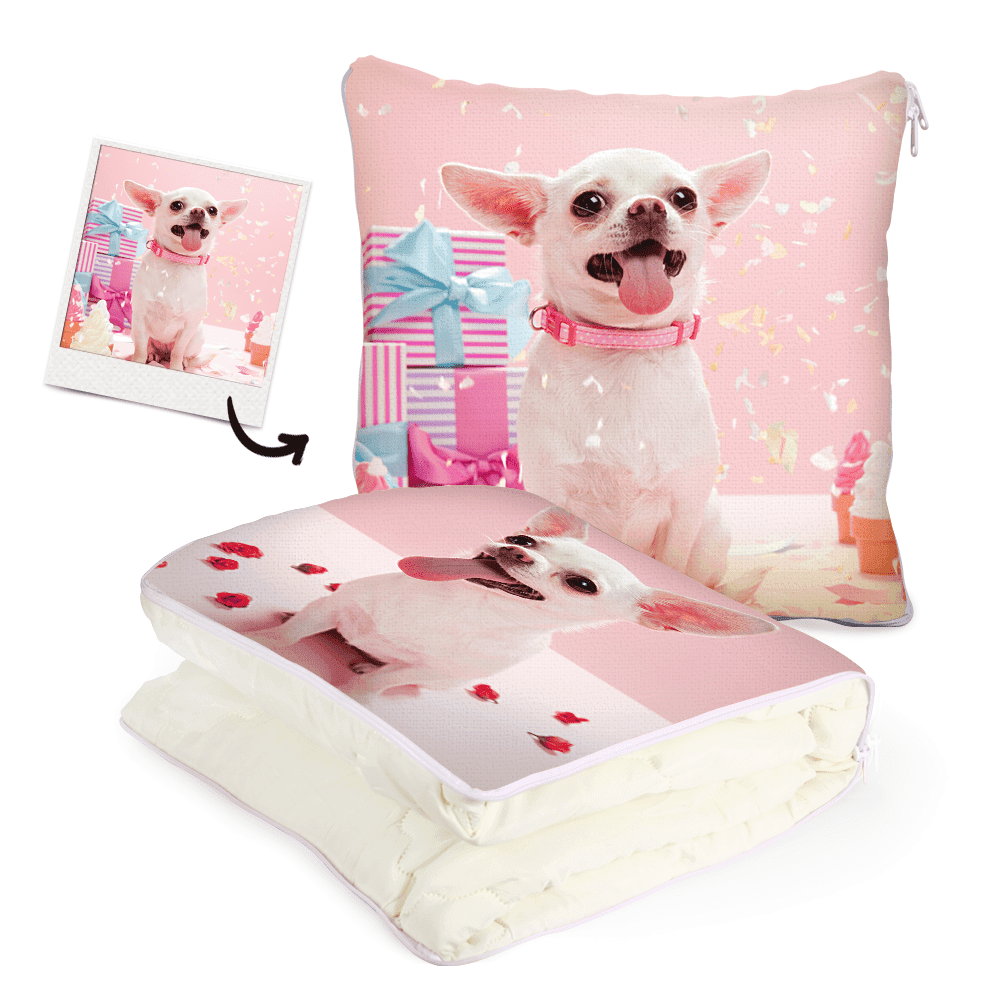 Pet Memorial Gifts Custom Quillow Blanket Double-sided Printing