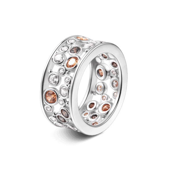 Lucky Halo Simple Ring Rose Sterling Silver For Women