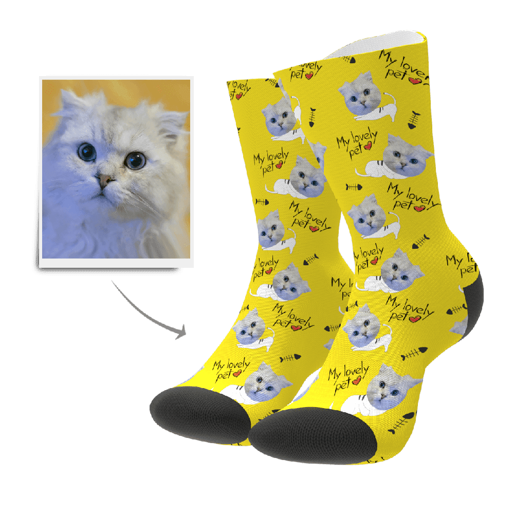 Pet Face Socks Cat Memorial Gift Christmas Gift