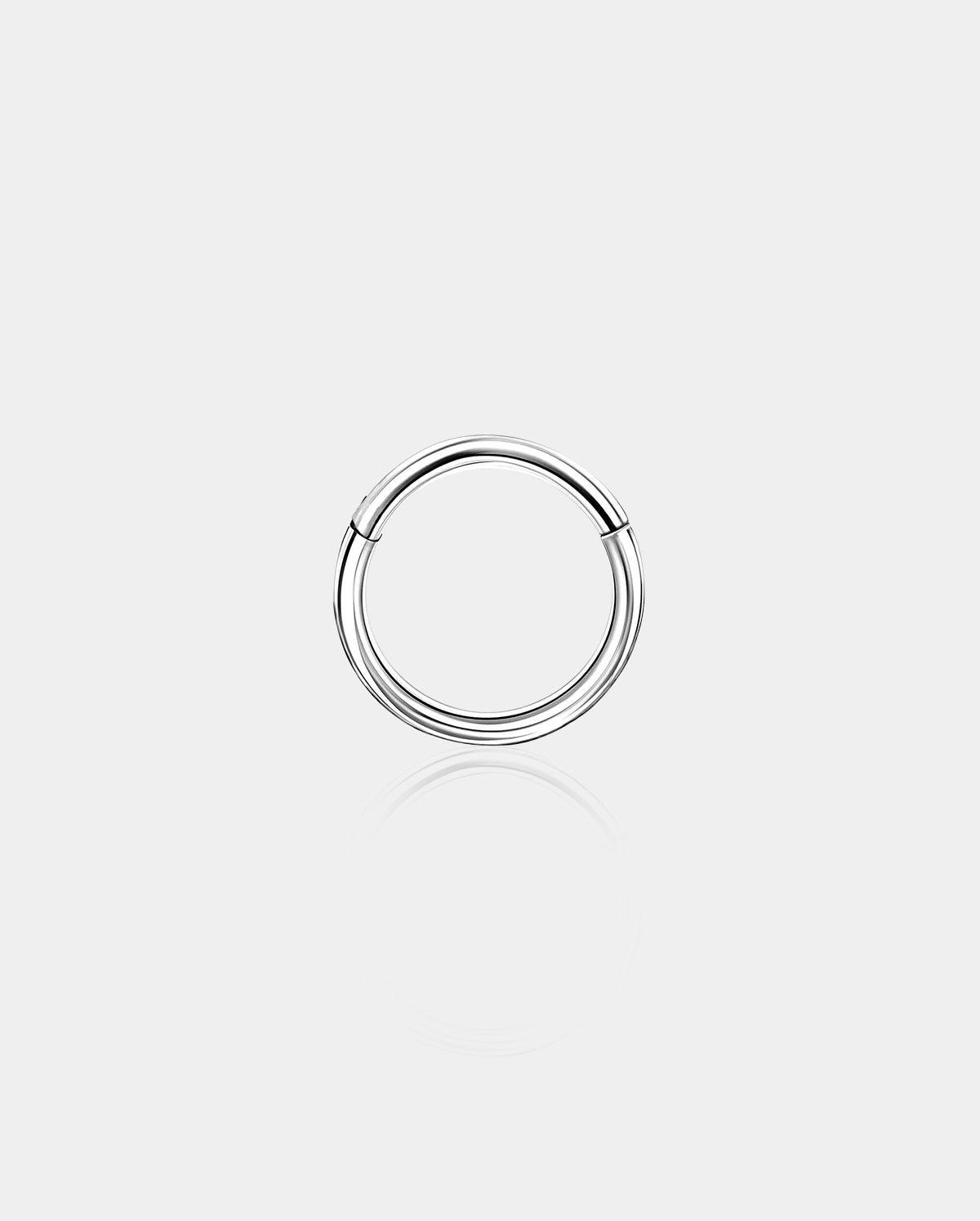 14K White Gold Minimalist Septum Ring - 7mm