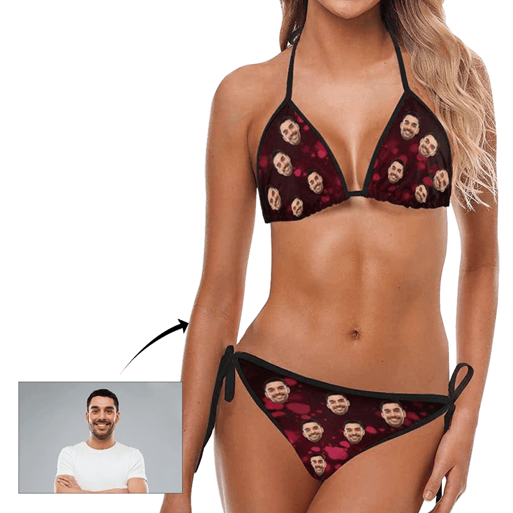 Custom Face Bikini Suit Photo Swimsuit Custom Swimming Suits
