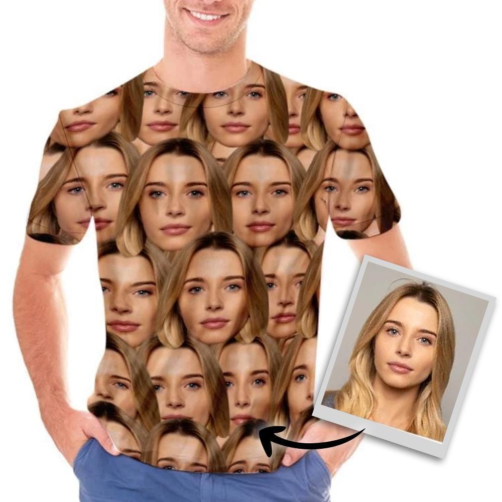 Funny Birthday Gift Anniversary for Men Custom Face Shirt