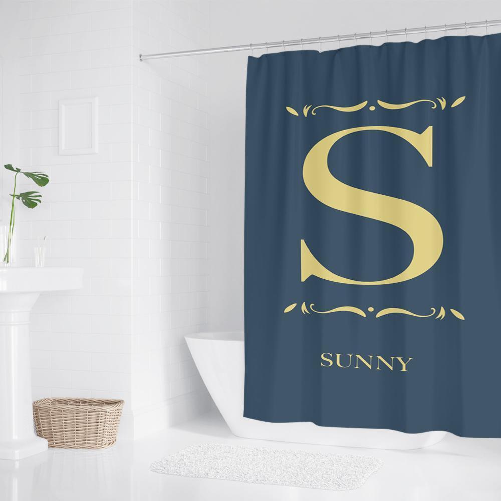 Custom Size Shower Curtains Printed Shower Curtain with Name - 6 Sizes
