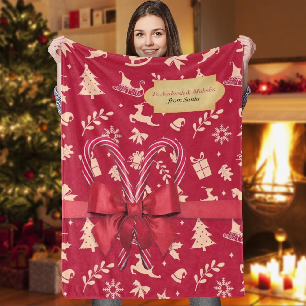 Christmas Custom Blanket Gift With Your Text Christmas Gifts for Friends
