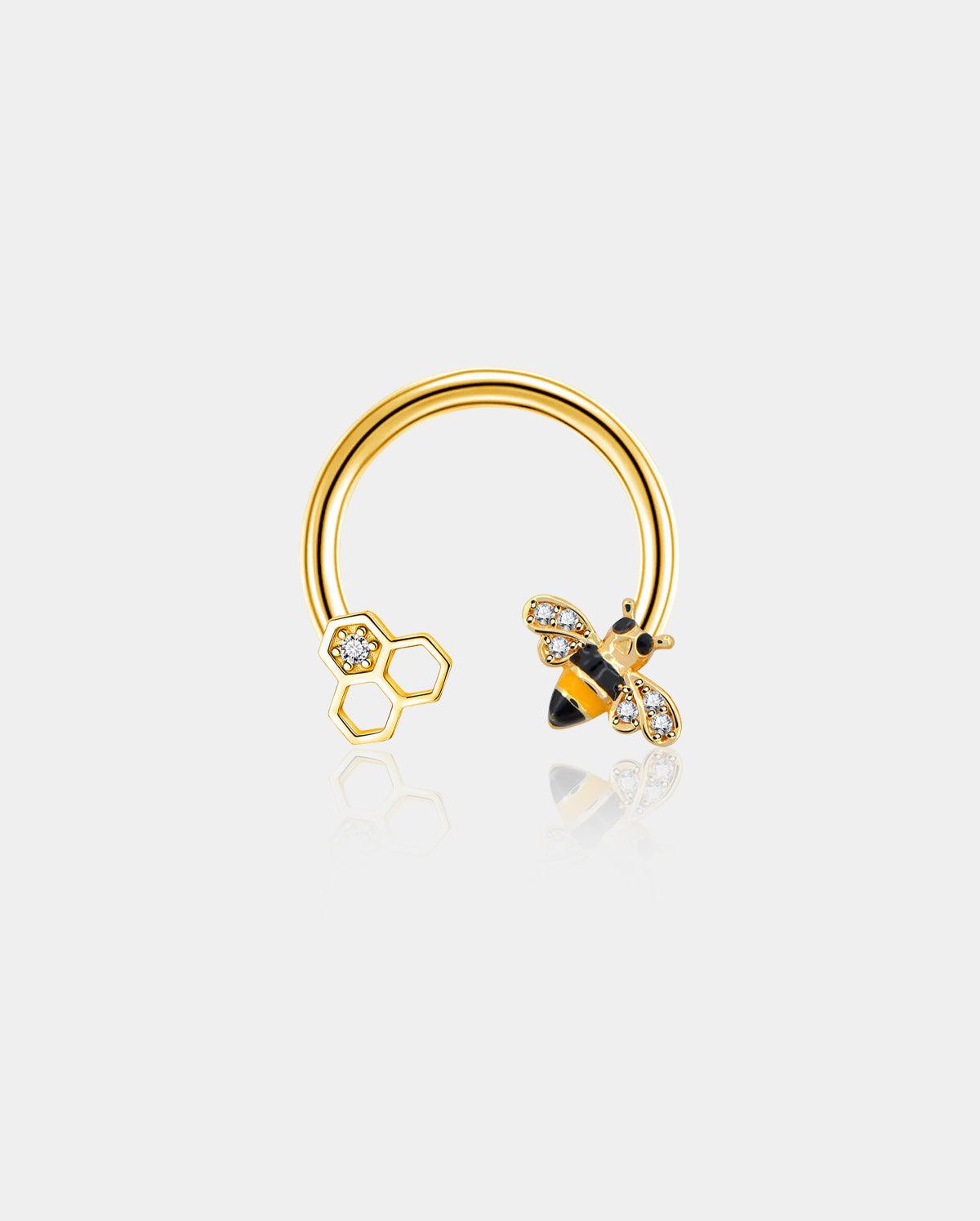 Honeybee Septum Daith Ring - 16G/1.2mm / 10mm