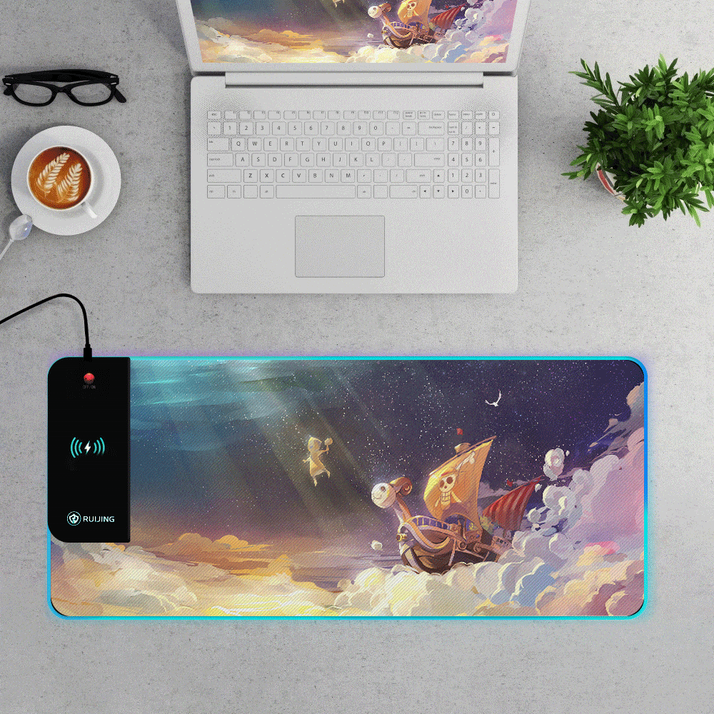 Anime Mouse Pad Wireless Charging Mousepad Gifts One Piece