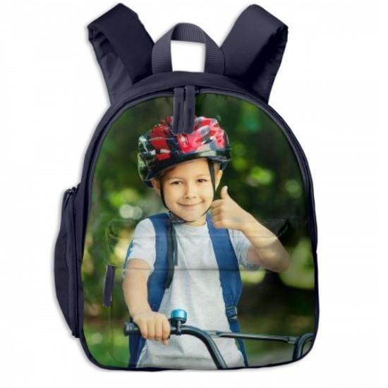 Photo Backpack Personalized Bag For Kids Blue Little Boy