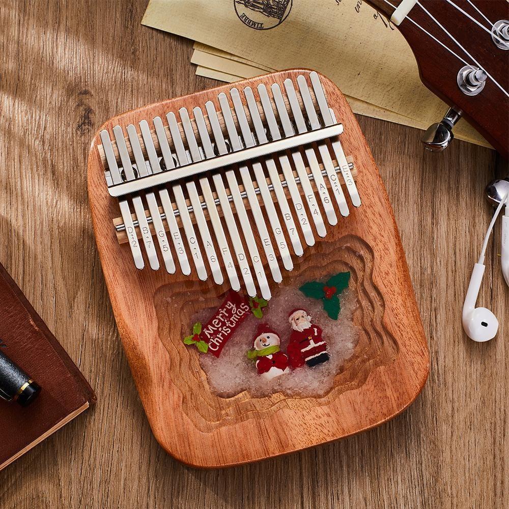 17 Keys Wooden Kalimba Finger Piano with Tunning Hammer Christmas Gifts for Her