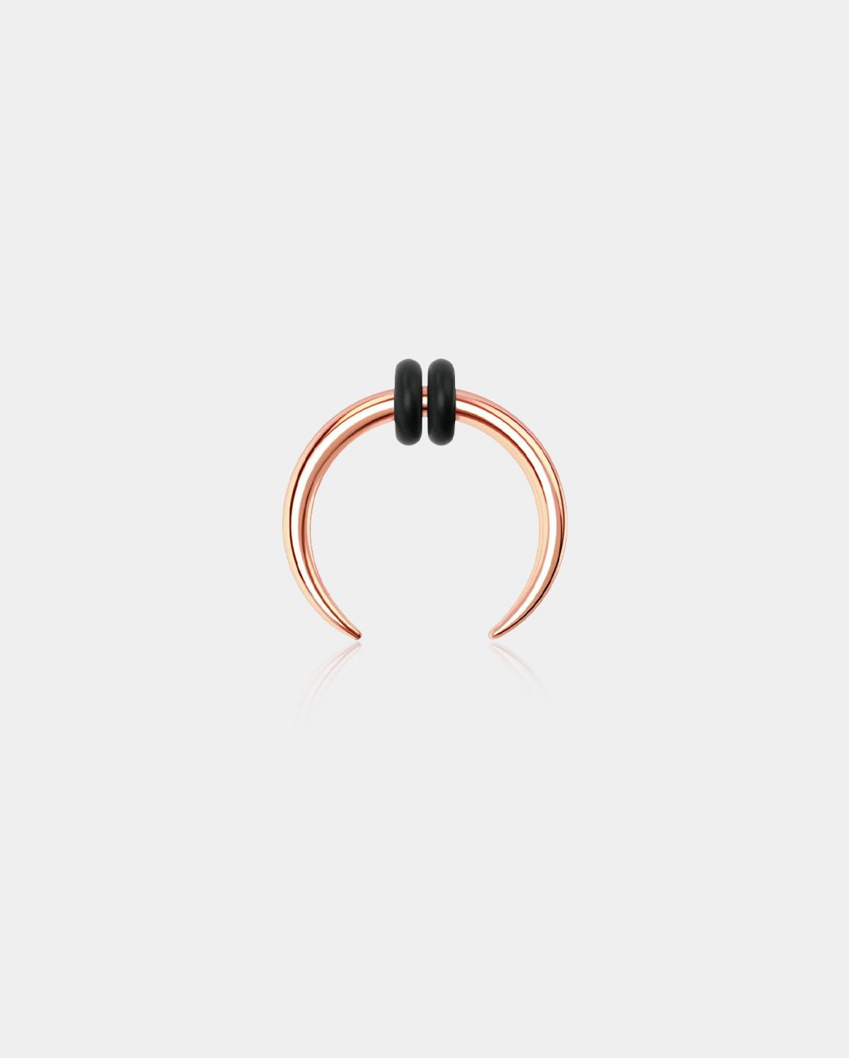 8-16G Cresent Horseshoe Septum Ring - Rose Gold / 10G/2.5mm / 10mm
