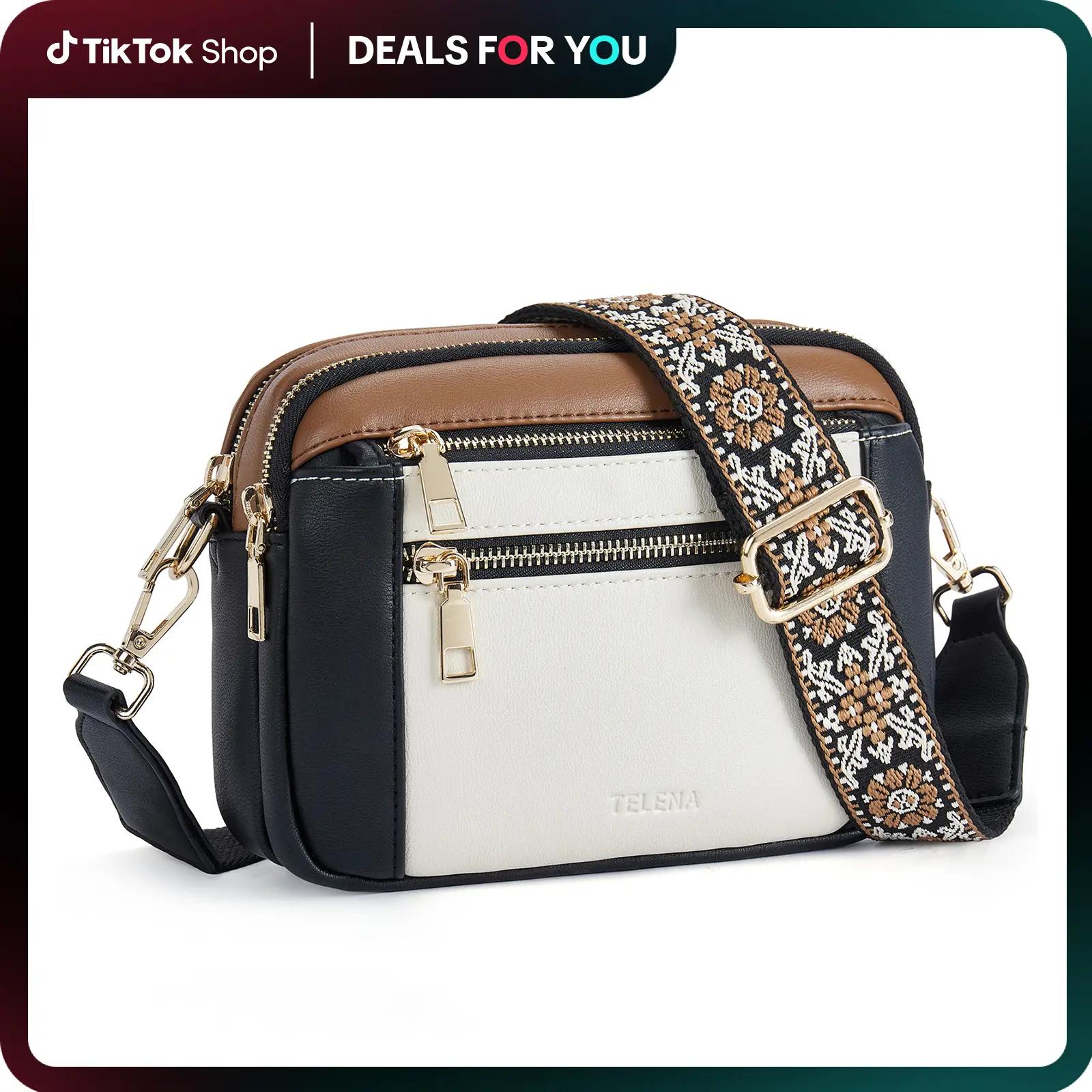 Telena Crossbody Purse for Women Small Crossbody Bags Trendy Vegan Leather with Adjustable Strap Crossbody Kindle Gift Compact &Waterproof Design