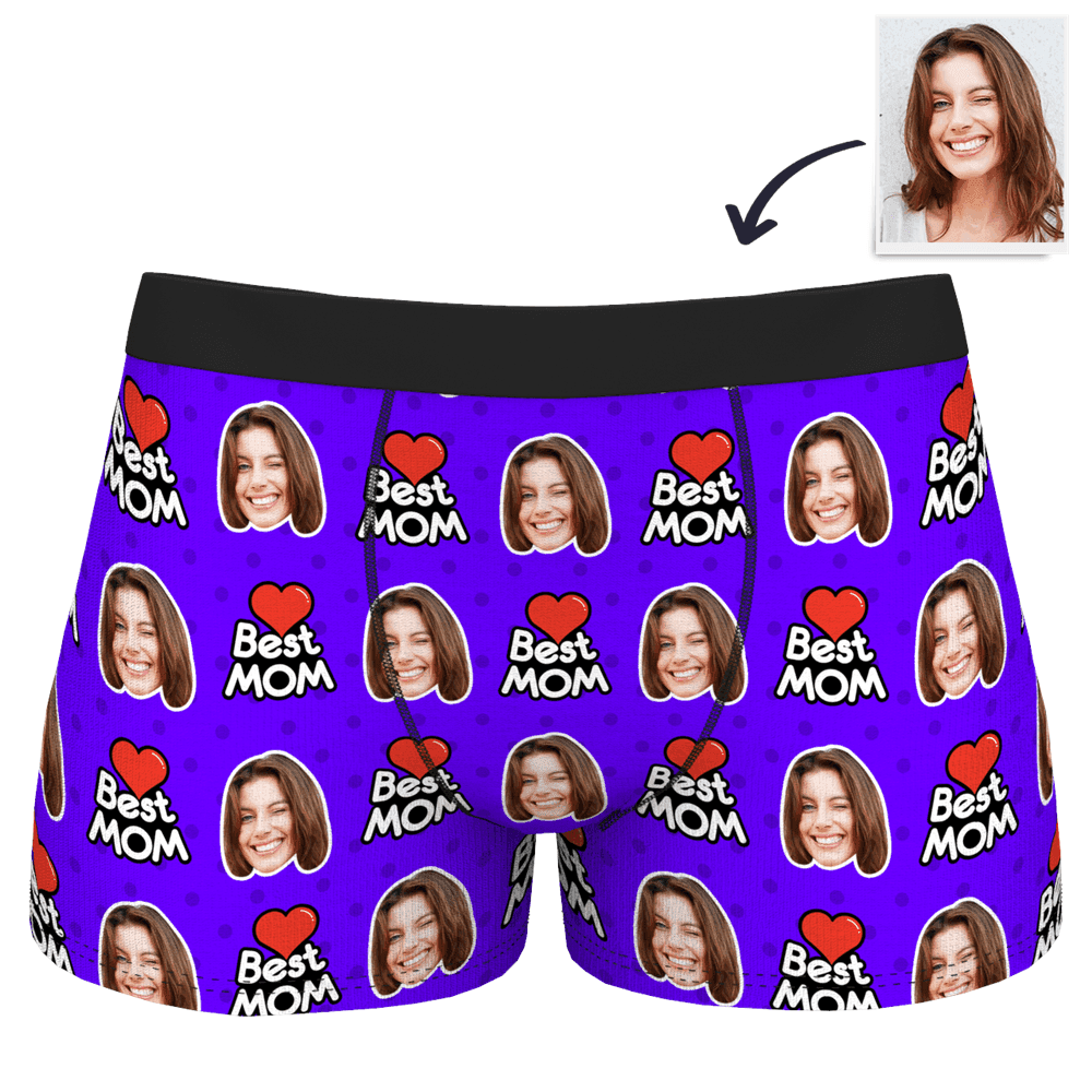 Customized Underwear Face Boxer Shorts - "Best Mom"