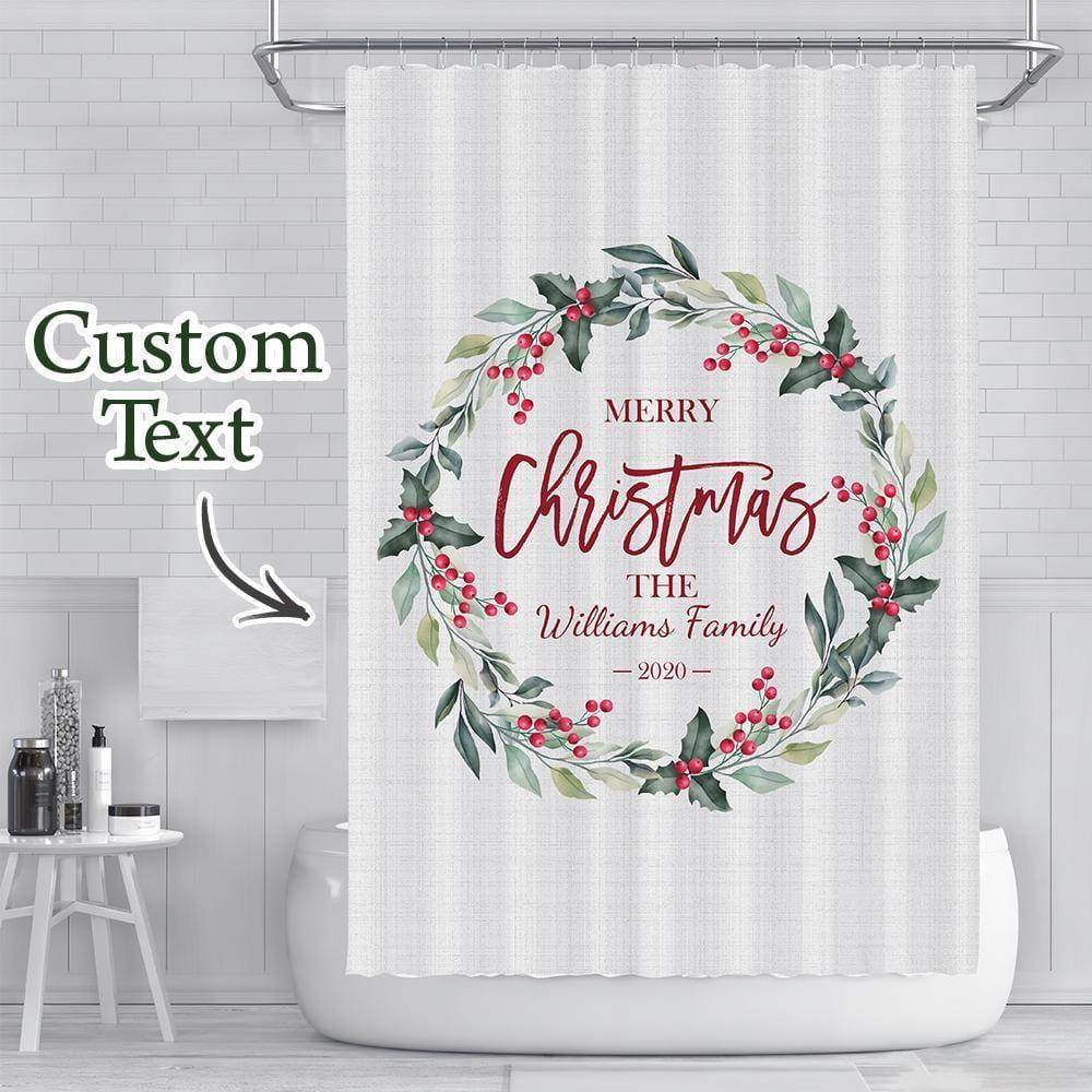 Printed Shower Curtain Printed Shower Curtain with Name Christmas Gift
