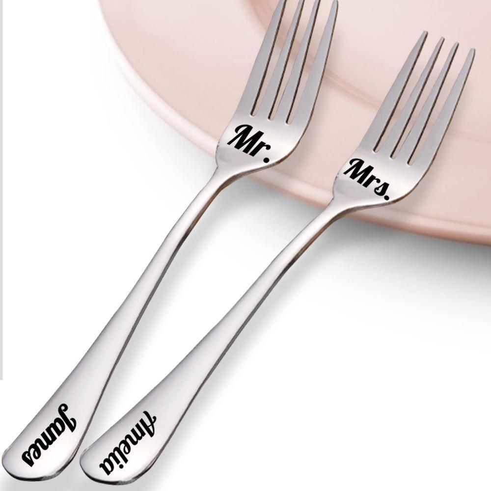 Engraved Fork Custom Name Fork Wedding Gifts Anniversary Gifts