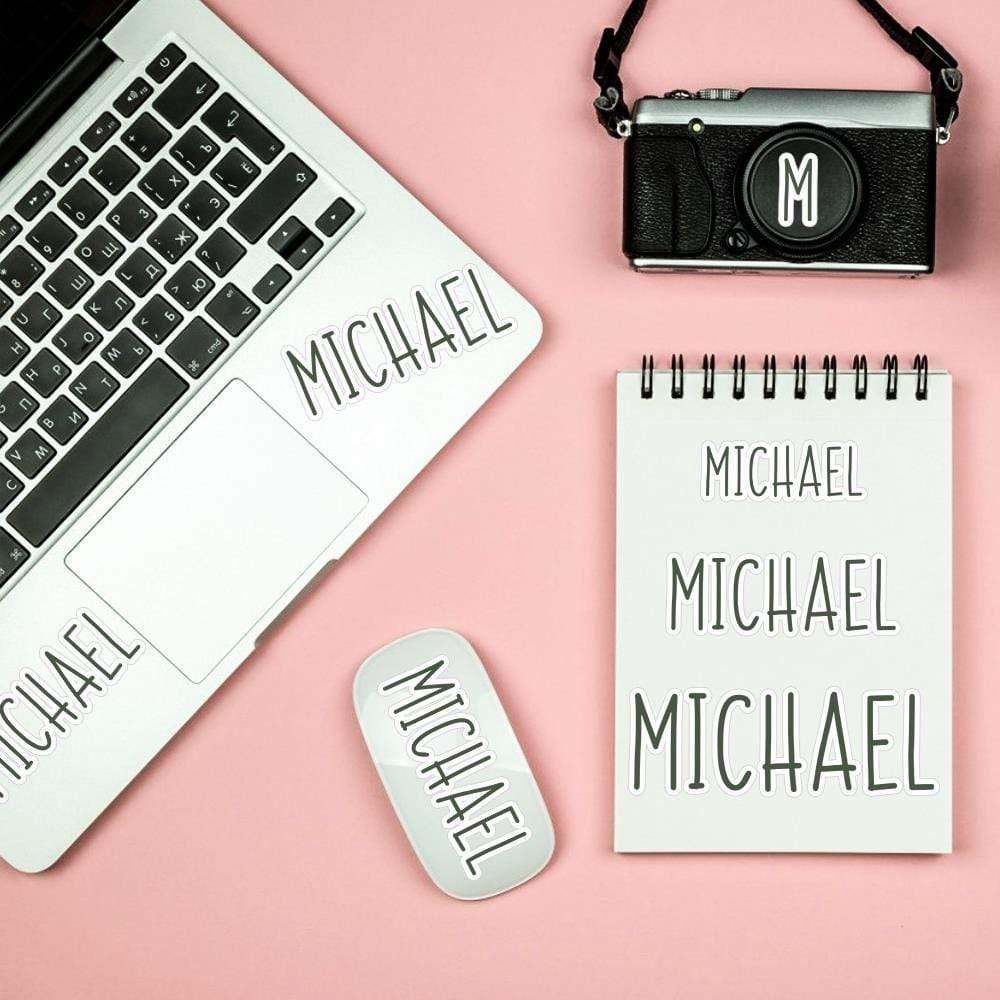 Personalized Name Stickers Custom Gifts for Him Michael