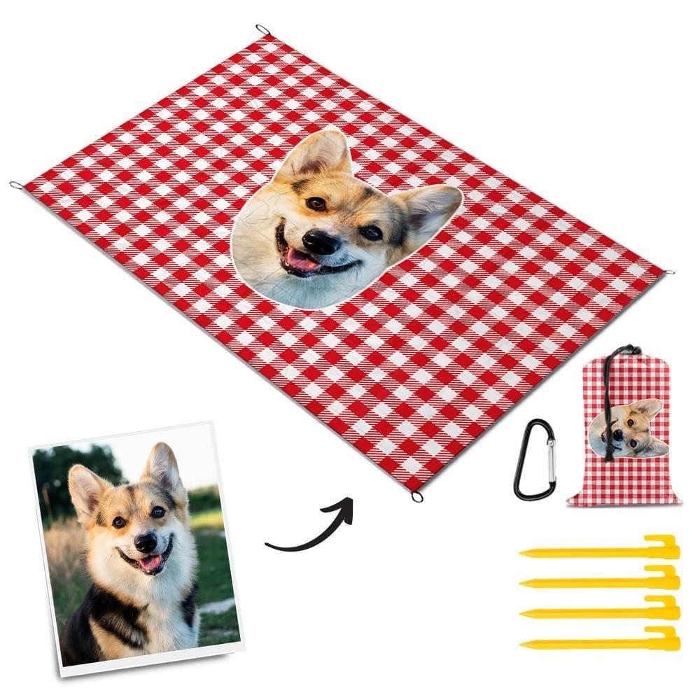 Custom Picnic Blanket Cute Dog Mat for Travel Picnic Mat