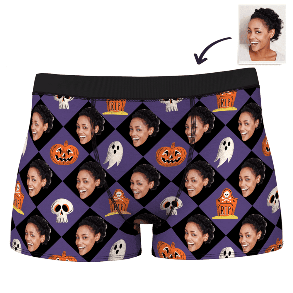Custom Girlfriend Face Boxer Shorts - Halloween Gift