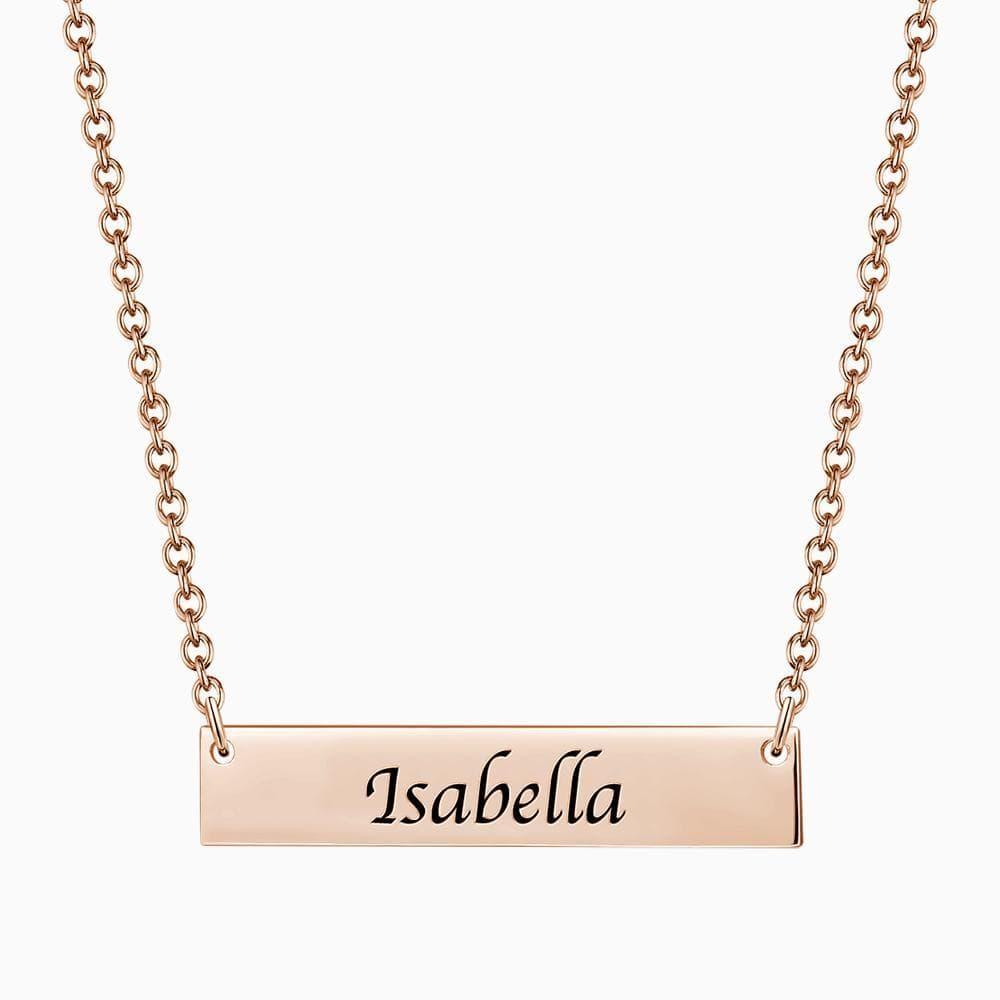 Engraved Bar Necklace Sympathy Gifts For Loss Of Mother