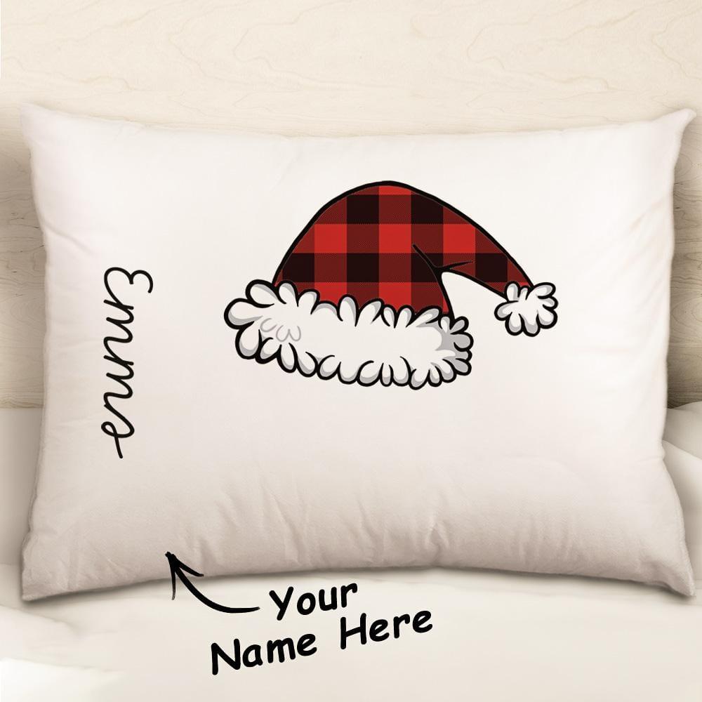 Custom Christmas Pillow Cases Santa Hat Christmas Bedding Christmas Gifts