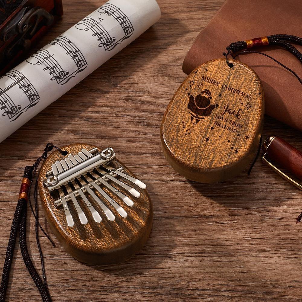 Personalized Mini Kalimba Thumb Piano 8 Keys Christmas Gifts