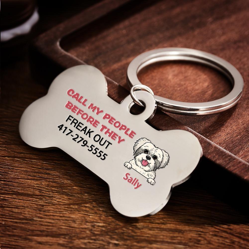 Name Tags Dogs ID Pet Tags Call My People Dog Tag Gifts for Dog