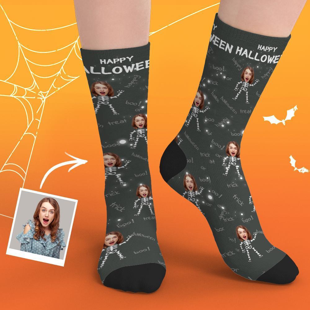 Halloween Socks Funny Halloween Face Socks Skeleton Halloween Gifts