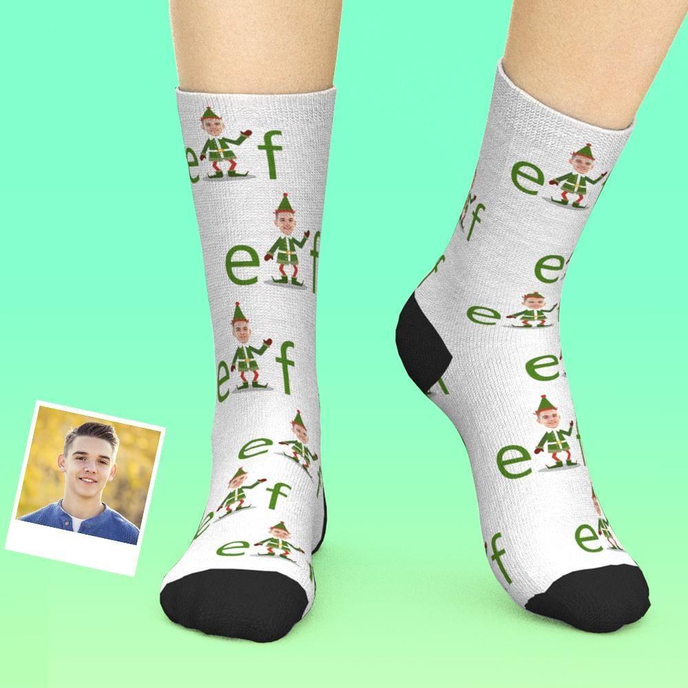 Custom Face Socks Personalized Chrsitmas Elf Socks Christmas Gifts