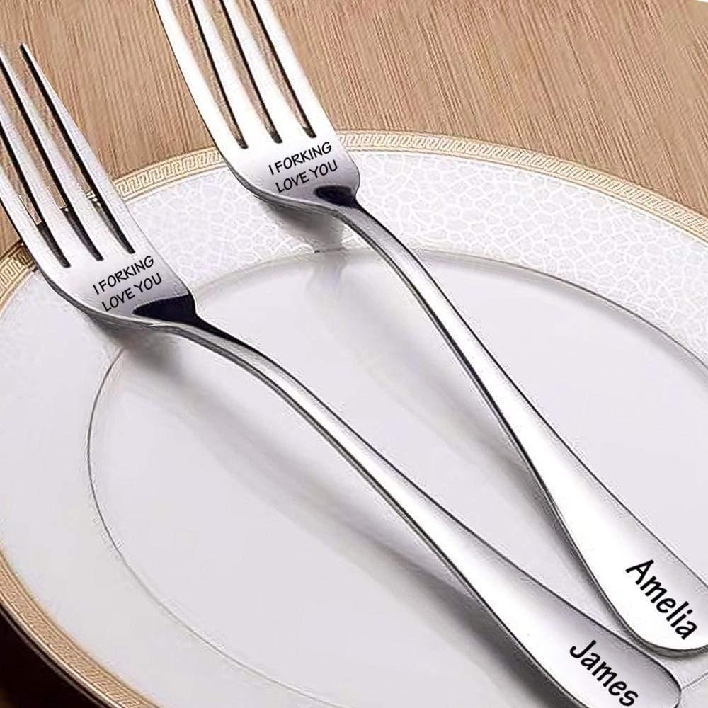 Personalized Fork Engraved Stainless Steel Fork Anniversary Gifts Wedding Gifts