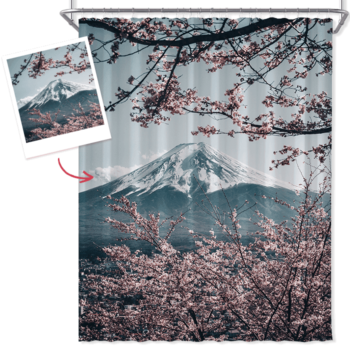 Custom Photo Shower Curtains Printed Shower Curtain Personalized Bathroom Curtains