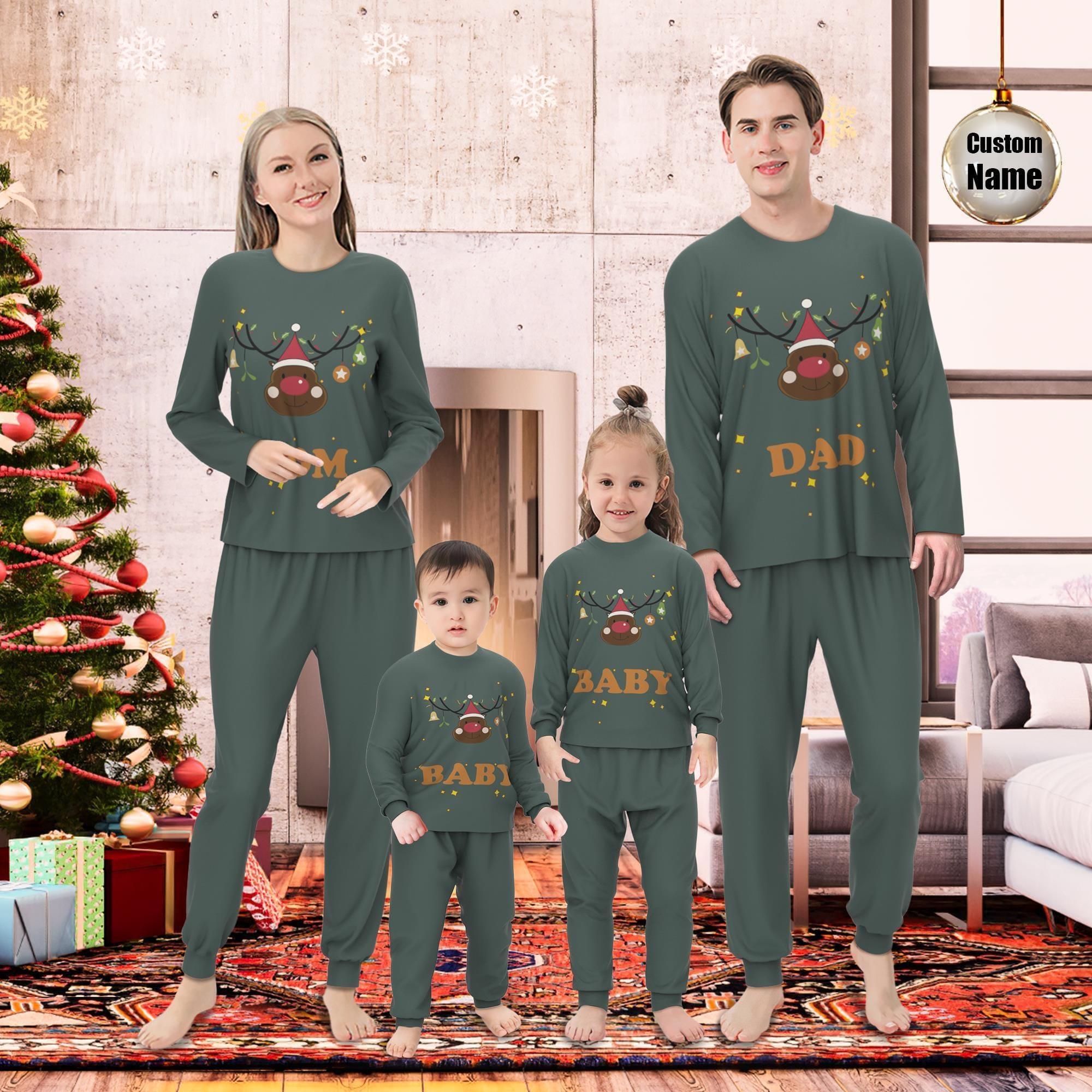 Custom Pj sets Set Add Text Christmas Gift For Family