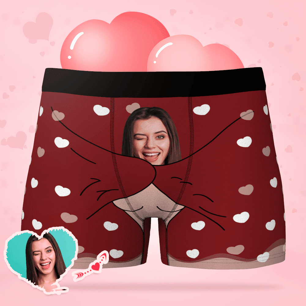 Customized Boxer Personalised Photo Boxer - Hide and Seek