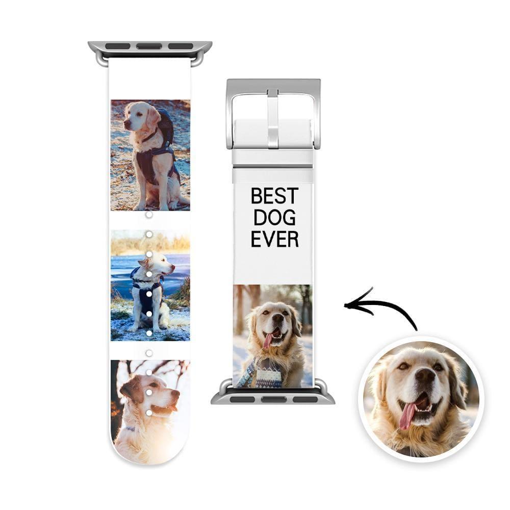 Custom Apple Watch Band Custom Pet Photo Apple Silicone iWatch Band Christmas Gifts For Pet Lovers