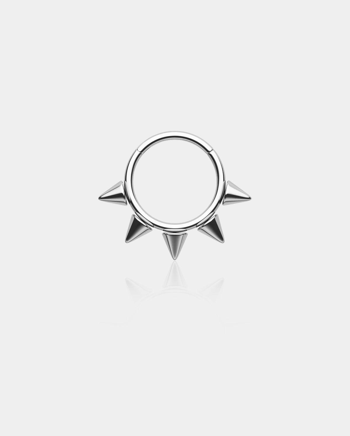 Five Spikes Hinged Septum Ring - 10mm