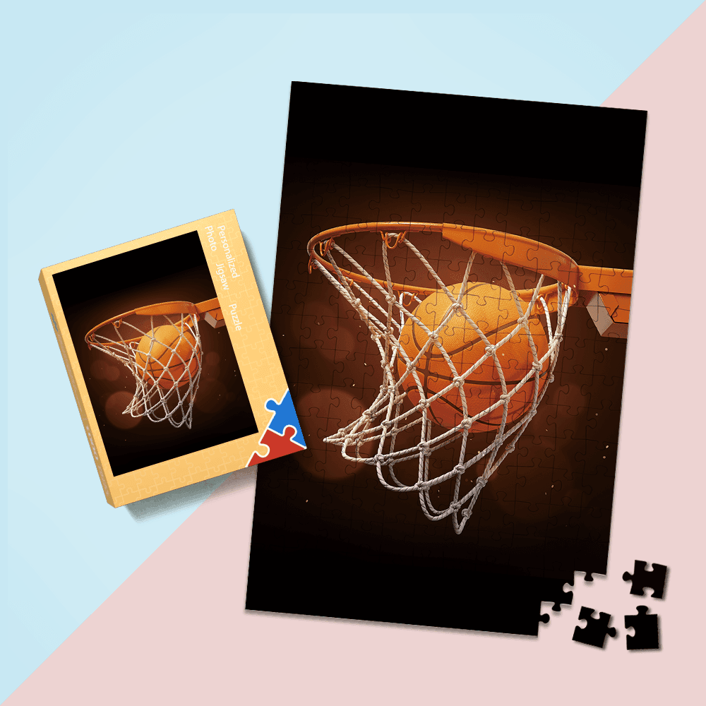 Custom Photo Puzzle Gifts for Basketball Lovers Basketball In Goal