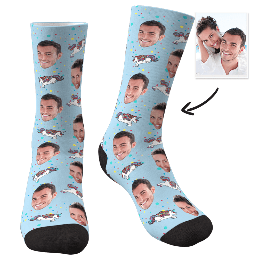 Unicorn Gift Custom Socks Long Distance Relationship Gift Christmas Gift