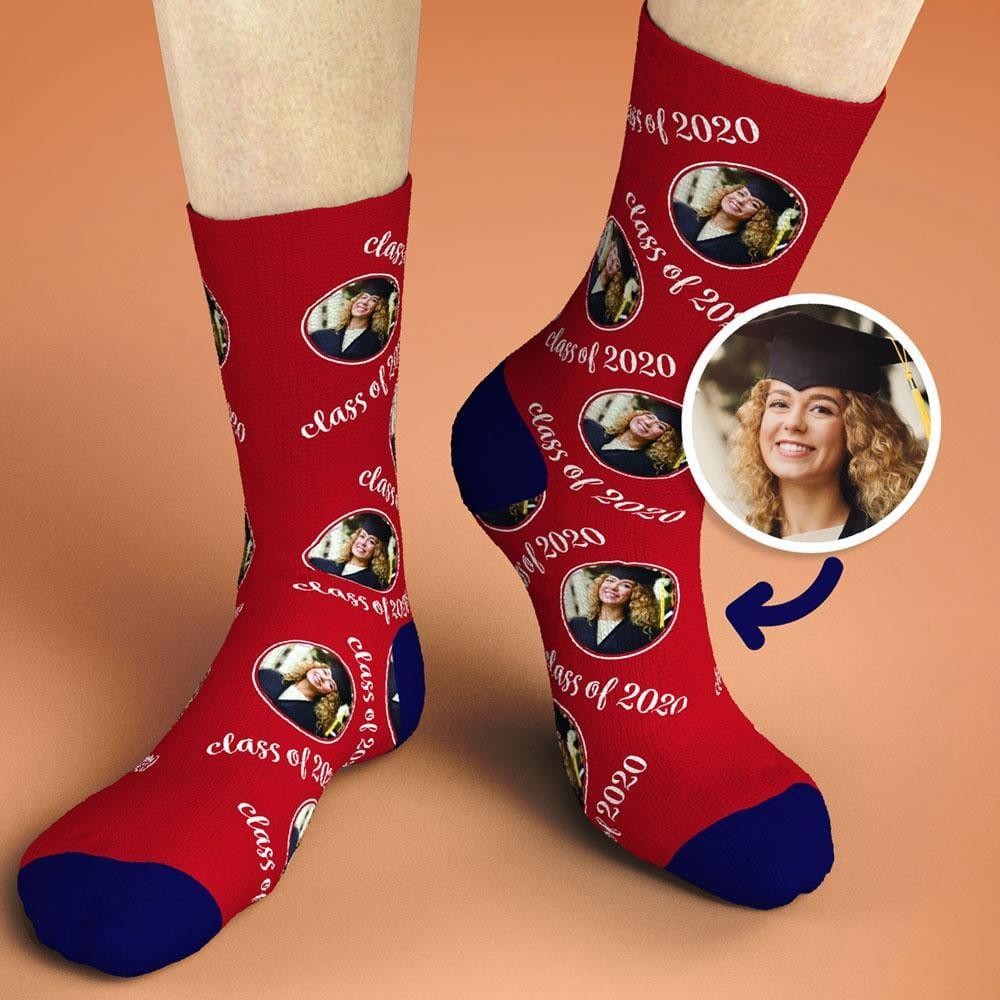 Custom Photo Sock 2021 Graduation Gifts Christmas Gifts