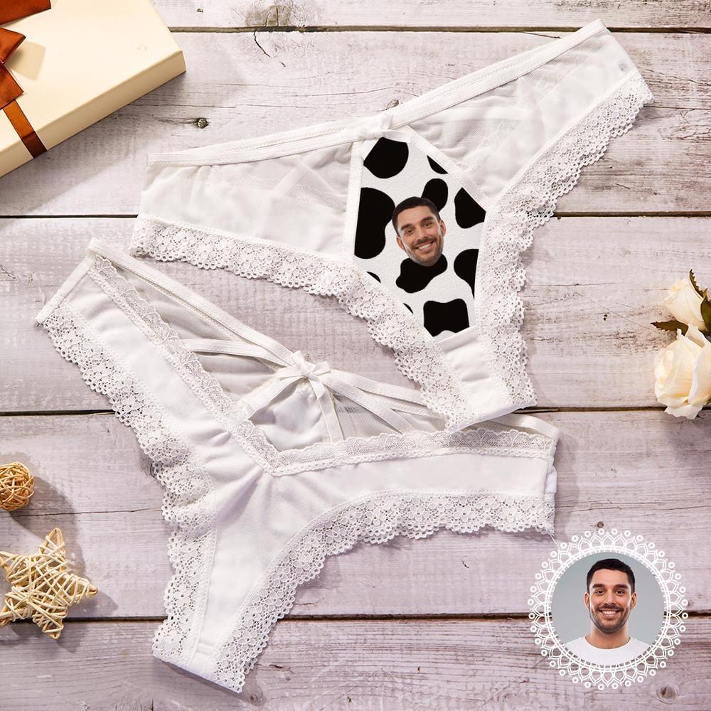 Custom Lace Underwear Face Panties with Sexy Leopard Valentine's Day Gifts