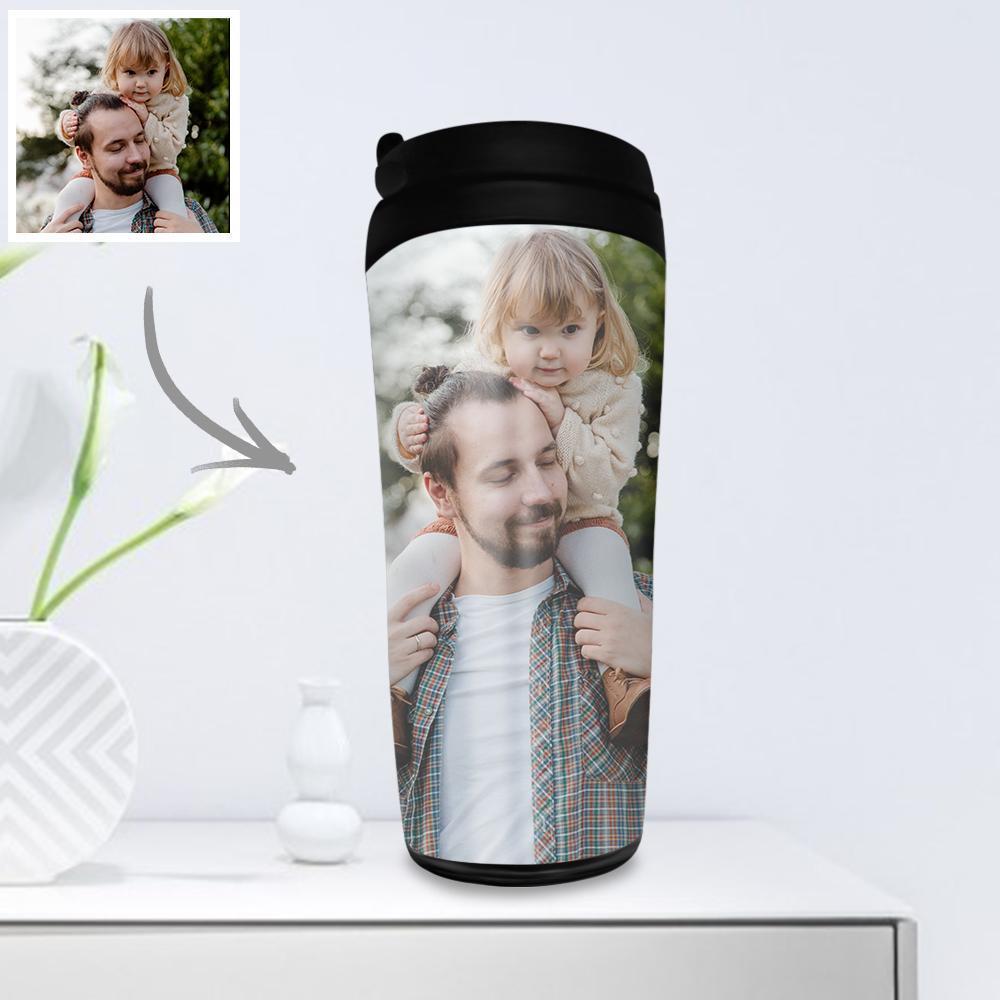Custom Photo Coffee Cup Travel Mugs Portable 350ml Christmas Gifts