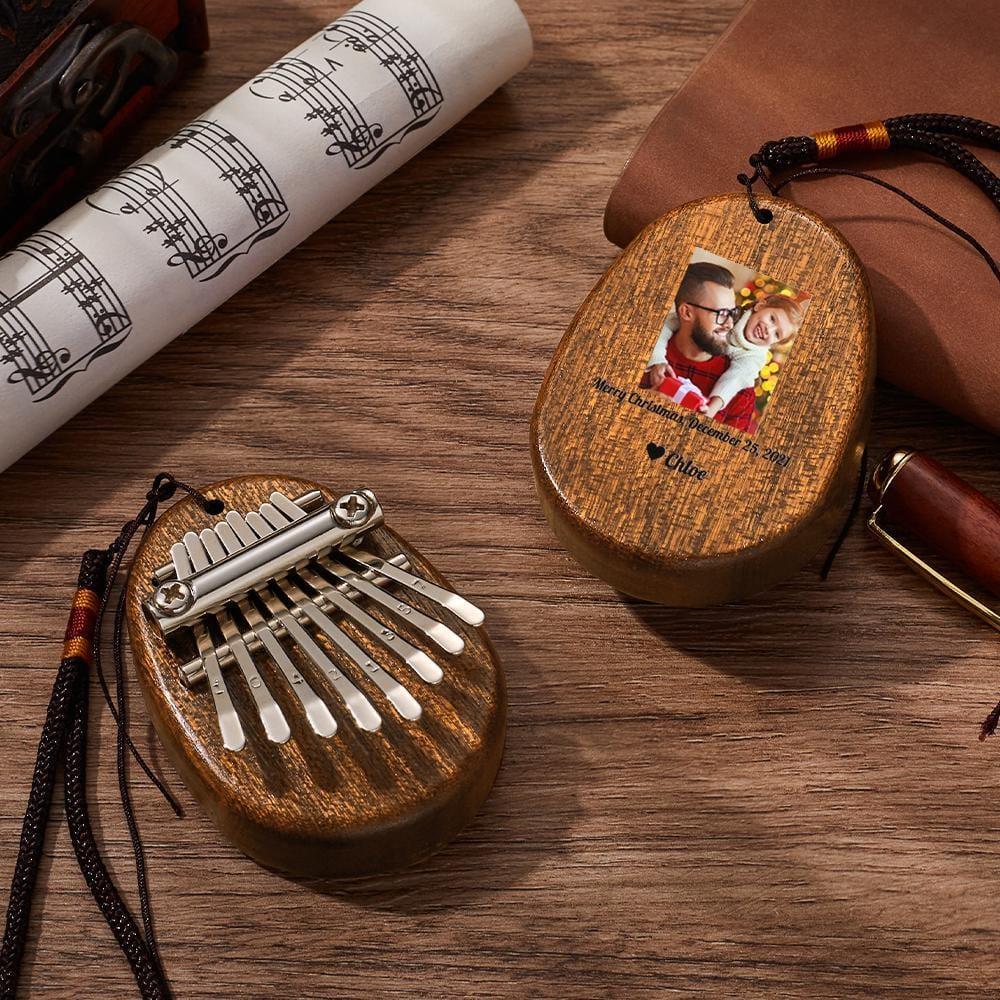 Personalized 8 Keys Mini Kalimba Photo Thumb Piano Christmas Gifts