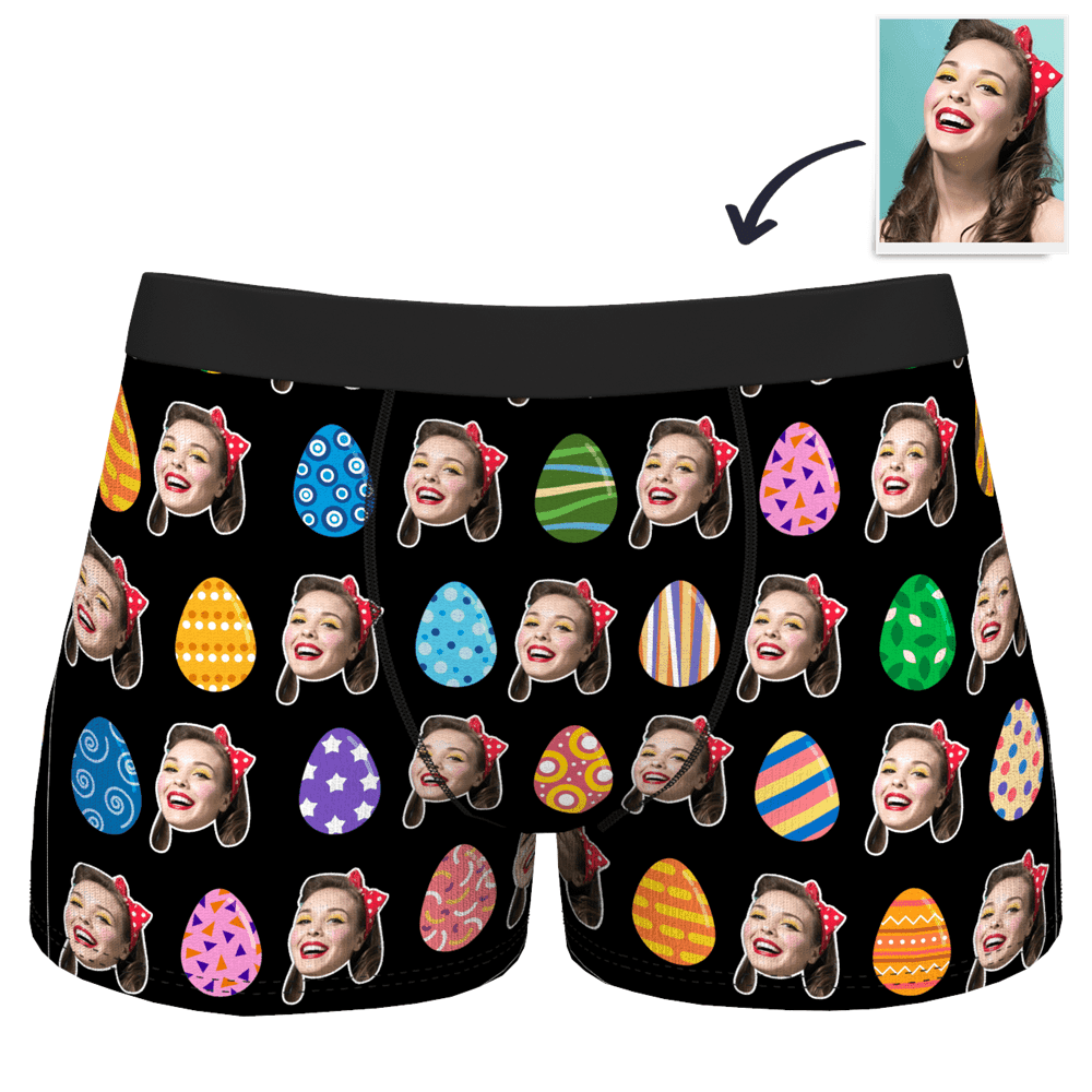 Easter Gift Boxer Brief with Face For Boyfriend - Easter Egg