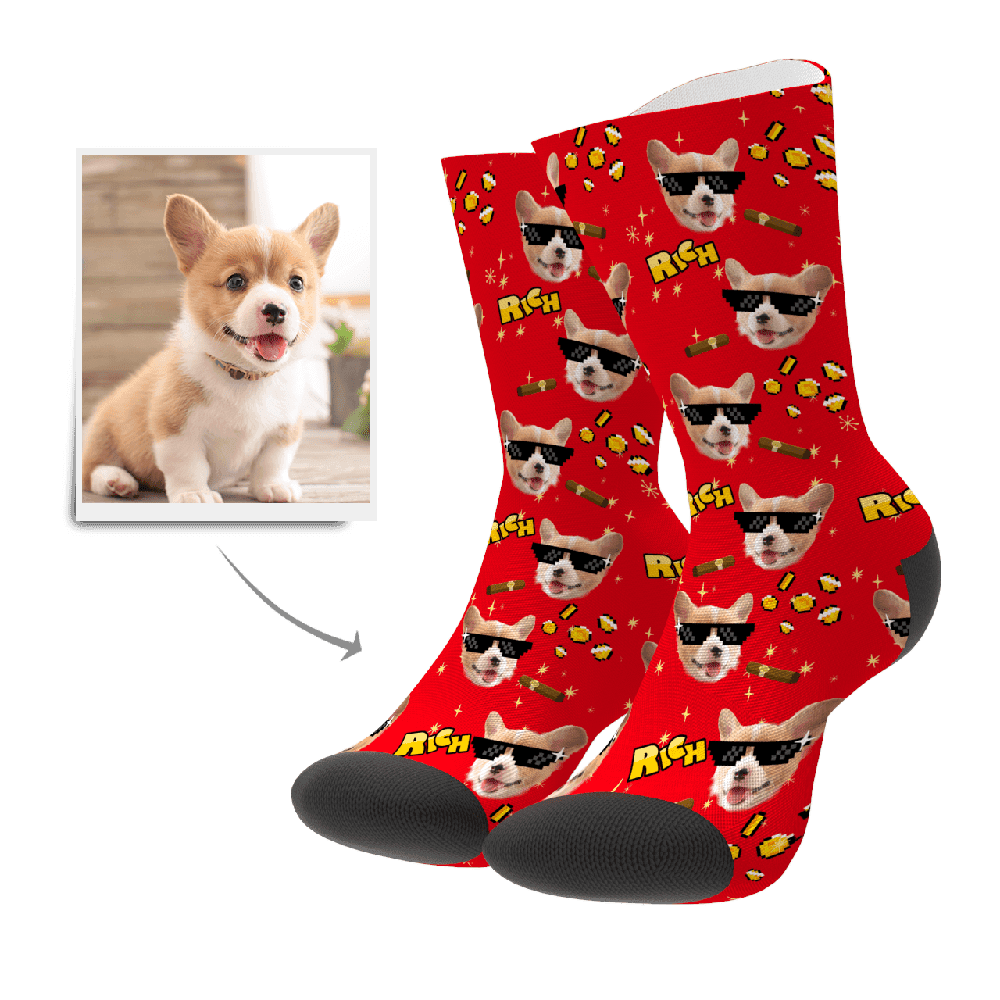 Dog Memorial Gift Custom Face Socks Christmas Gift For Dog Lovers