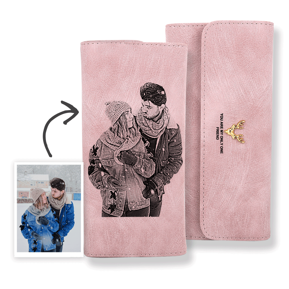 Birthday Gift Custom Wallet For Girlfriend - Pink