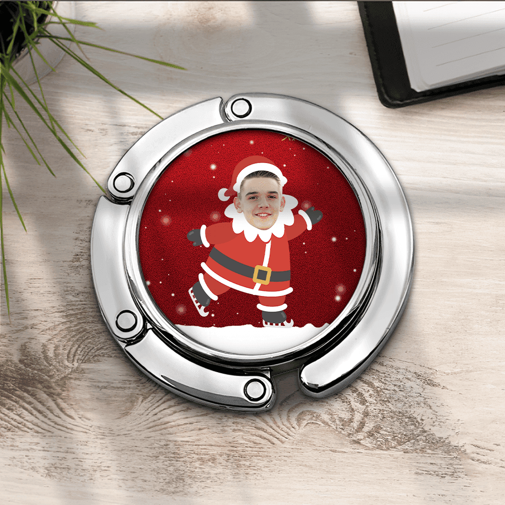 Personalized Face Handbag Table Hook Custom Portable Bag Hook Gift