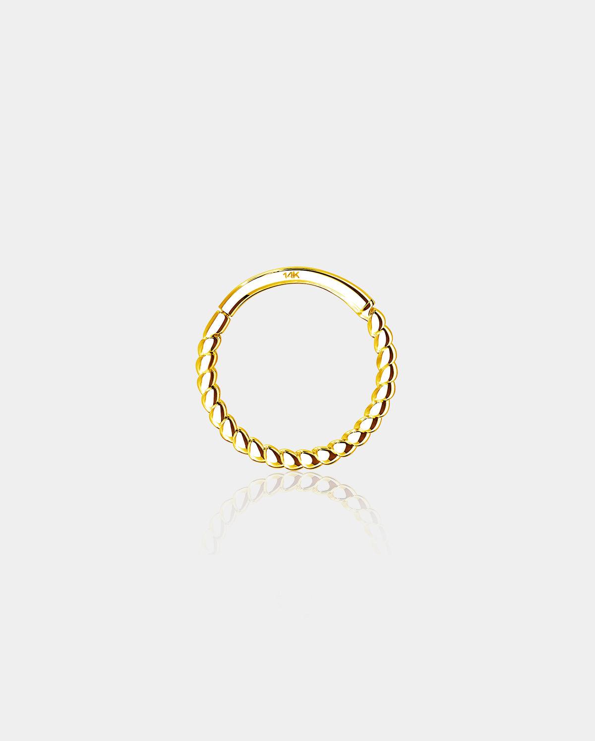 14K Gold Woven Conch Earring - 8mm