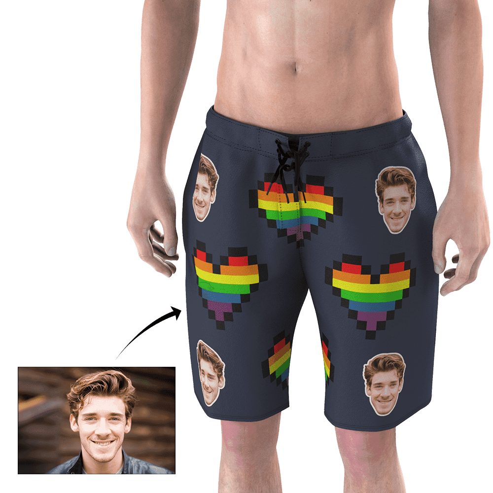 Custom Swimming Trunks Photo Swim Trunks Gift For Husband