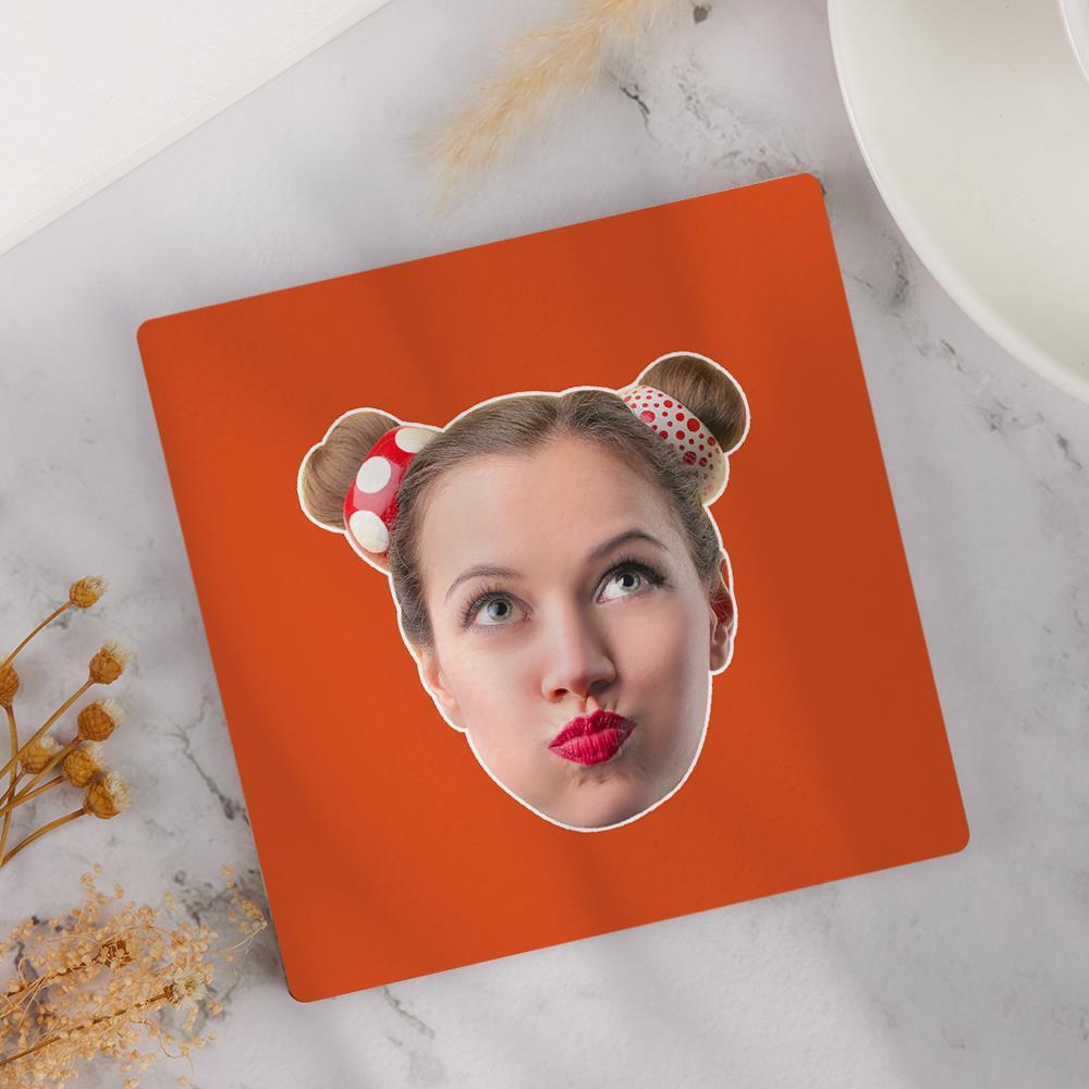 Custom Face Coaster Gift for Girlfriend - Square
