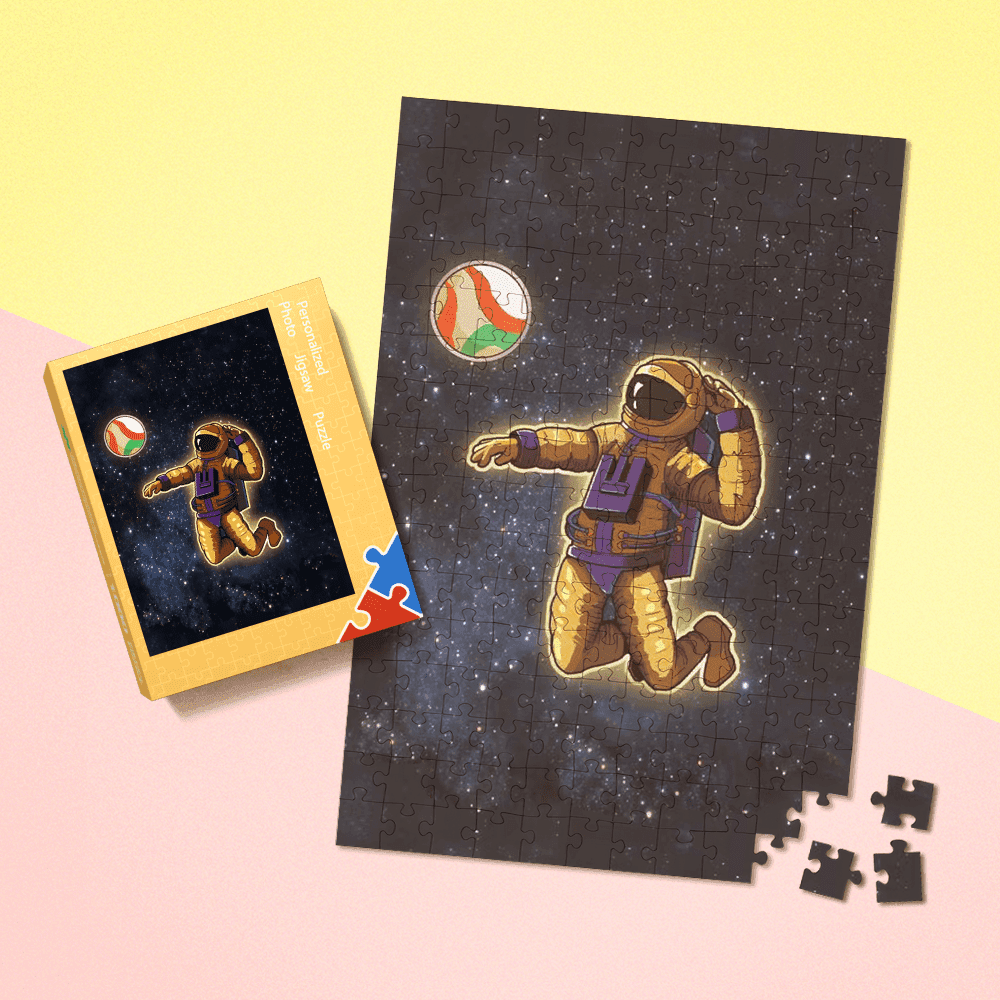 Personalized Funny Puzzle Astronaut Play Ball Puzzle Gifts For Him