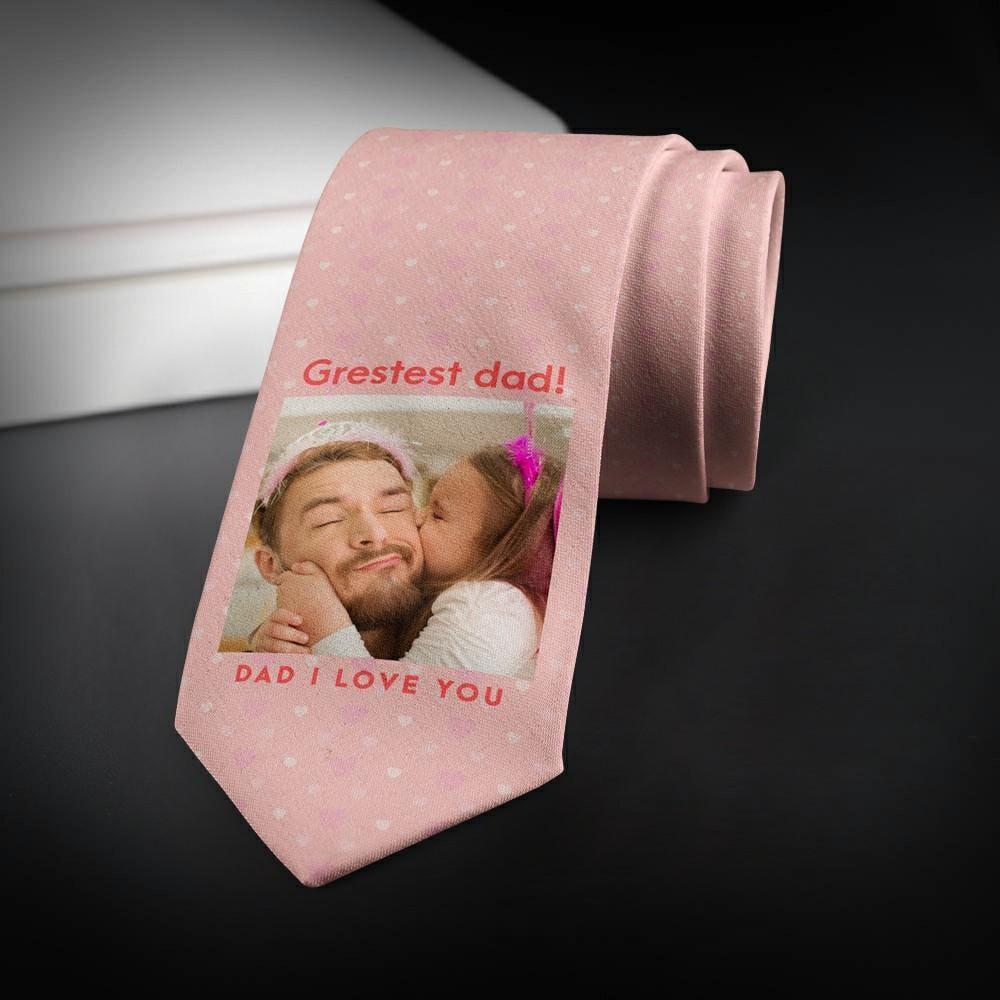 Father's Day Gift From Daughter Custom Tie - "Greatest Dad"