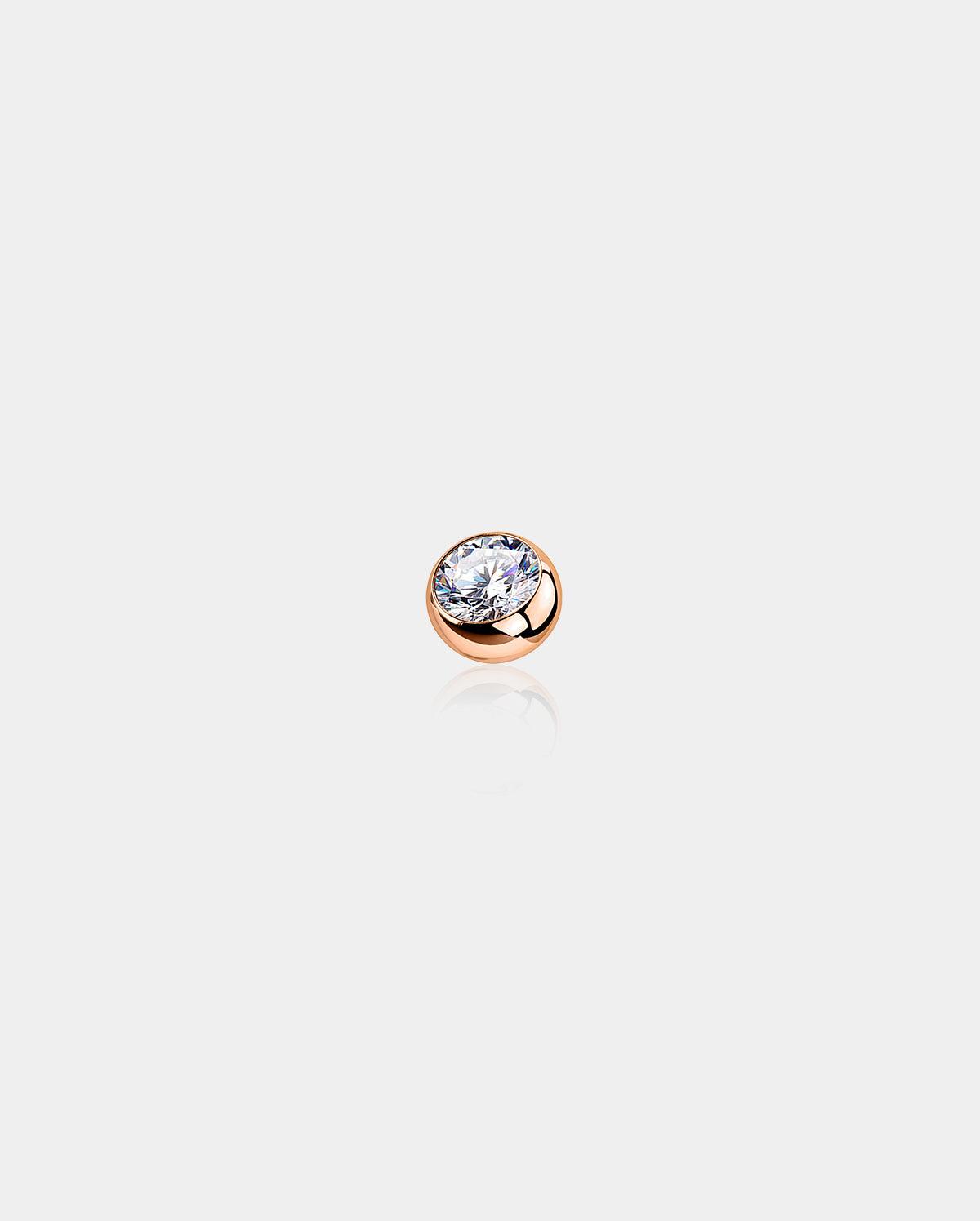 14K Rose Gold Belly Ring Replacement Ball